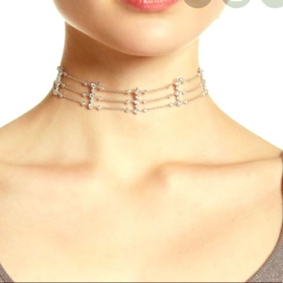 A Charlottes Choker necklace with crystals - Picture 8 of 14